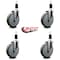 Service Caster 6'' Gray Poly Wheel Swivel 1-3/8'' Expanding Stem Caster Set, 4PK SCC-EX20S614-PPUB-138-4 - alternate 4